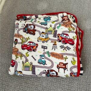 Little sleepies cars blanket like new/EUC Disney Pixar cars bamboo